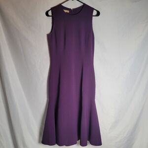 Michael Kors Collection Purple Wool Sleeveless Trumpet Dress  Size 6